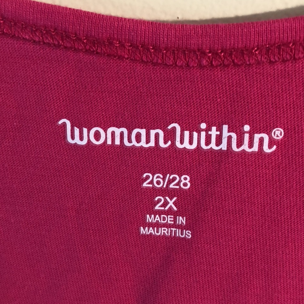 NWOT Woman Within plus size jacket and cami hot pink - Picture 4 of 6